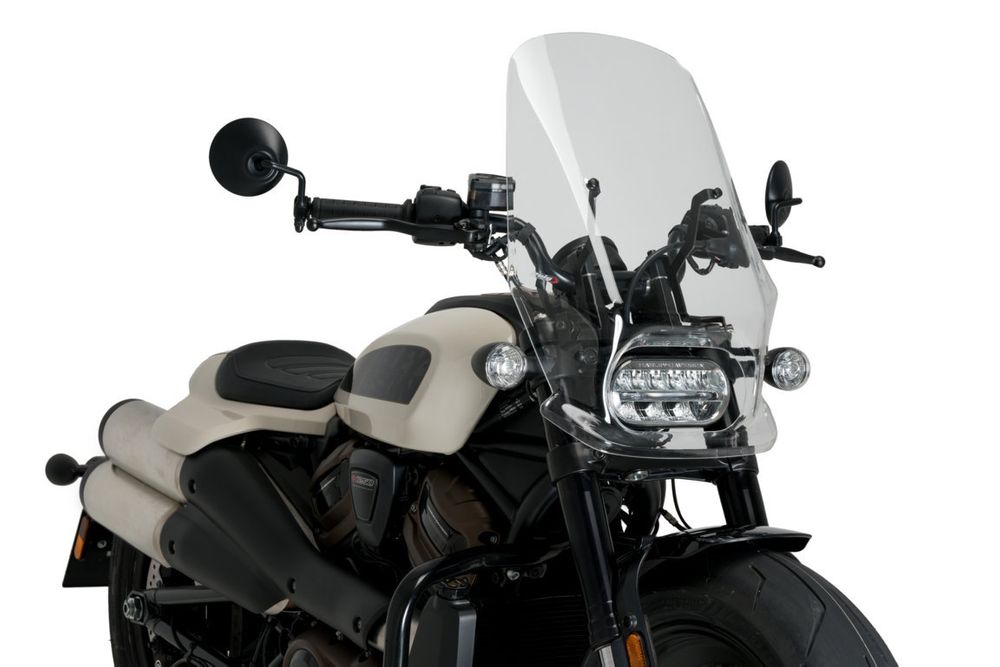 PUIG 21322W New Generation Touring passend fuer HARLEY DAVIDSON SPORTSTER S RH1250S Transparent