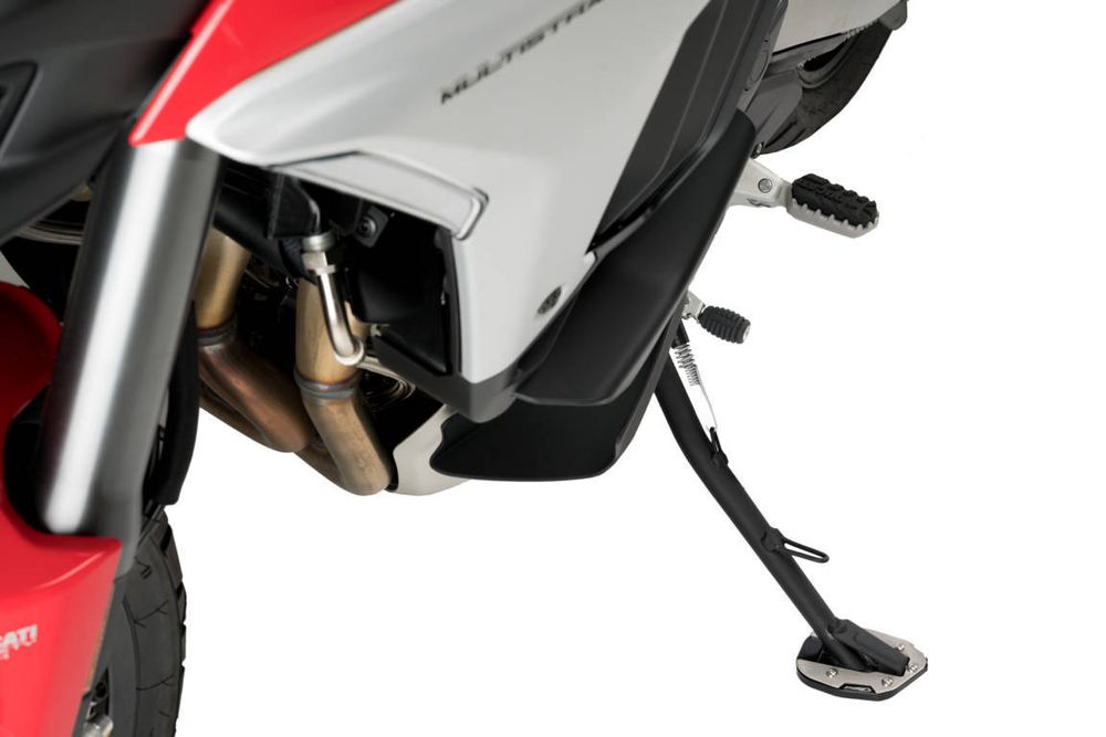 PUIG 20276N Fusstandverbreiterung mit Standardaufhängung passend fuer DUCATI MULTISTRADA 1200 Schwarz