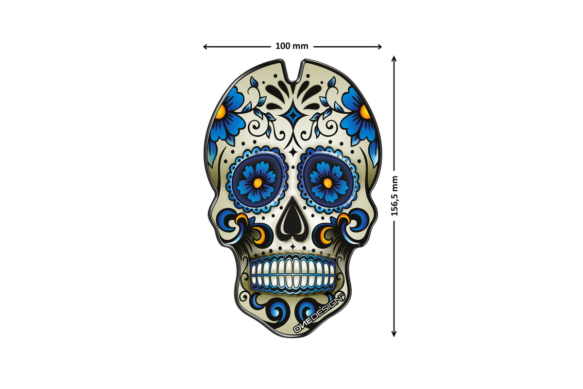 PUIG 3673A Skull Tankprotektor passend fuer HONDA NT650V DEAUVILLE Blau