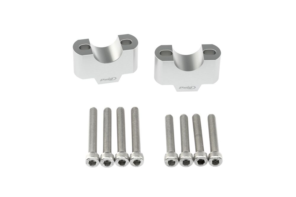 PUIG 3741P Lenkererhöhungen passend fuer UNIVERSAL UNIVERSAL Silber