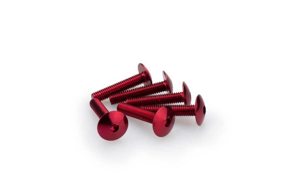 PUIG 3995R Muttern aus Anodisierten Aluminium passend fuer UNIVERSAL UNIVERSAL Rot