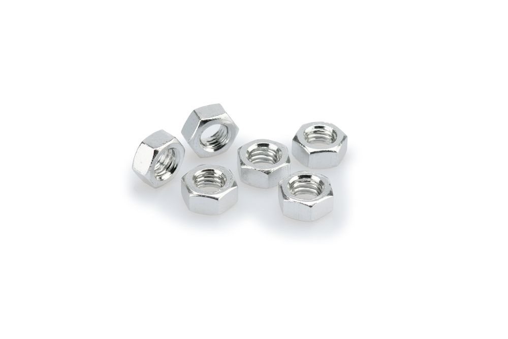 PUIG 0863P Muttern aus Anodisierten Aluminium passend fuer UNIVERSAL UNIVERSAL Silber