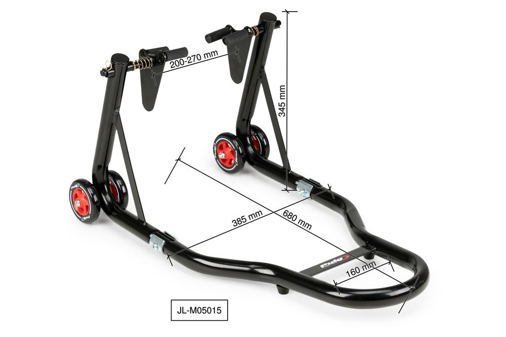 PUIG 4348N Frontständerhalterung passend fuer HONDA NT650V DEAUVILLE Schwarz