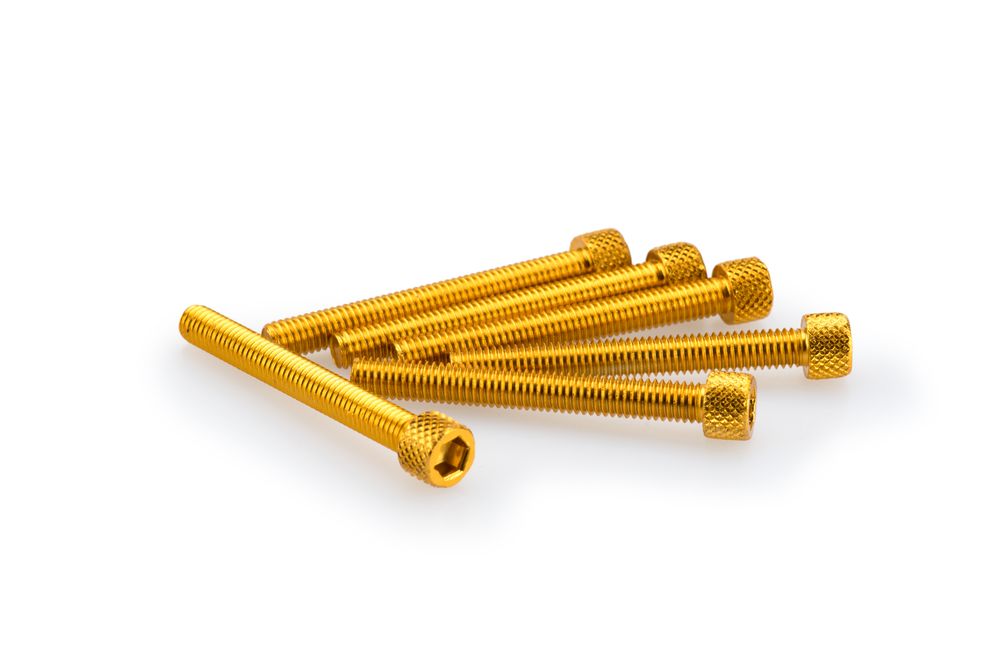 PUIG 0421G Muttern aus Anodisierten Aluminium passend fuer UNIVERSAL UNIVERSAL Gelb