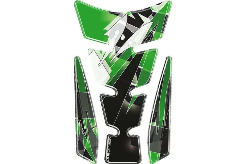 PUIG 4720V Wings Tankprotektor passend fuer KAWASAKI KLE500 Grün
