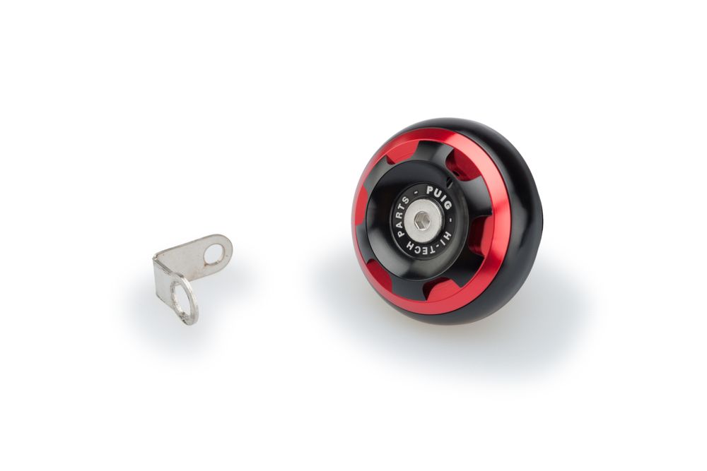 PUIG 20341R Motorölablassschraube TRACK passend fuer YAMAHA XT660X Rot