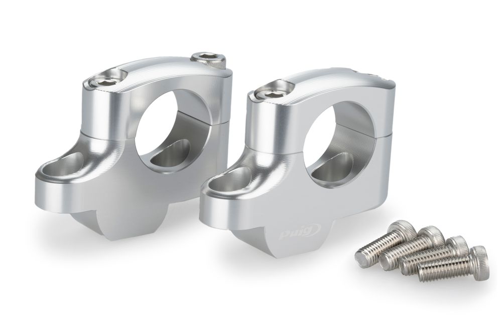 PUIG 21801P Pullback Lenkererhöhungen passend fuer BMW R1200GS Silber