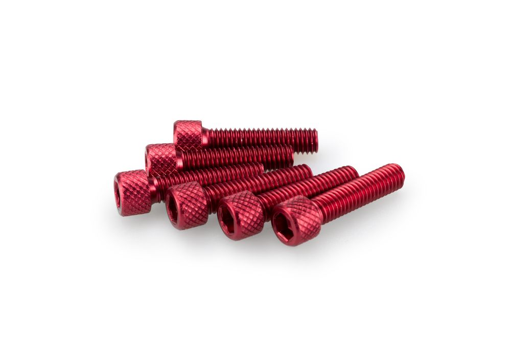 PUIG 0544R Muttern aus Anodisierten Aluminium passend fuer UNIVERSAL UNIVERSAL Rot