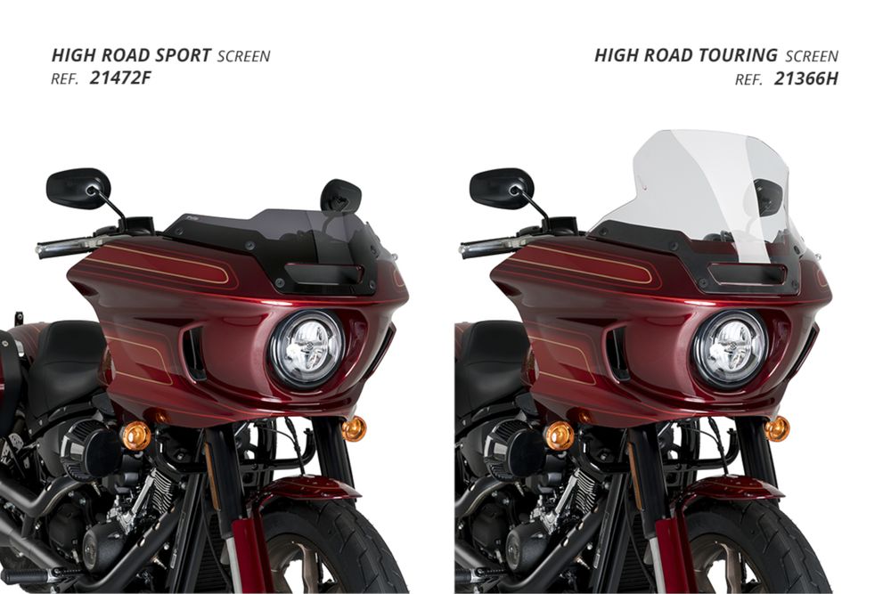PUIG 21472N High-Road Sport passend fuer HARLEY DAVIDSON SOFTAIL LOW RIDER ST FXLRST Schwarz