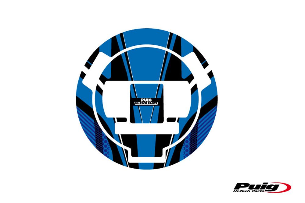PUIG 6300A Tankdeckelabdeckungen Radikal passend fuer BMW R1200GS Blau