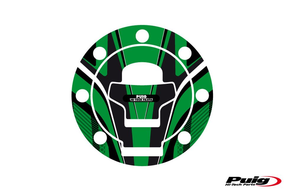 PUIG 6316V Tankdeckelabdeckungen Radikal passend fuer SUZUKI GSX1200 Grün