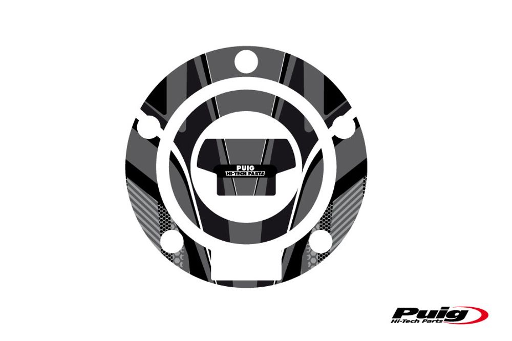 PUIG 6324U Tankdeckelabdeckungen Radikal passend fuer YAMAHA MT-07 Grau