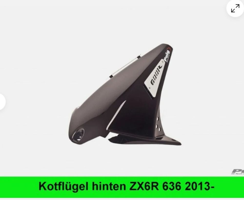 PUIG 6360N Hinterradabdeckung verfügbar fuer Kawasaki ZX6R 636 13- matt schwarz