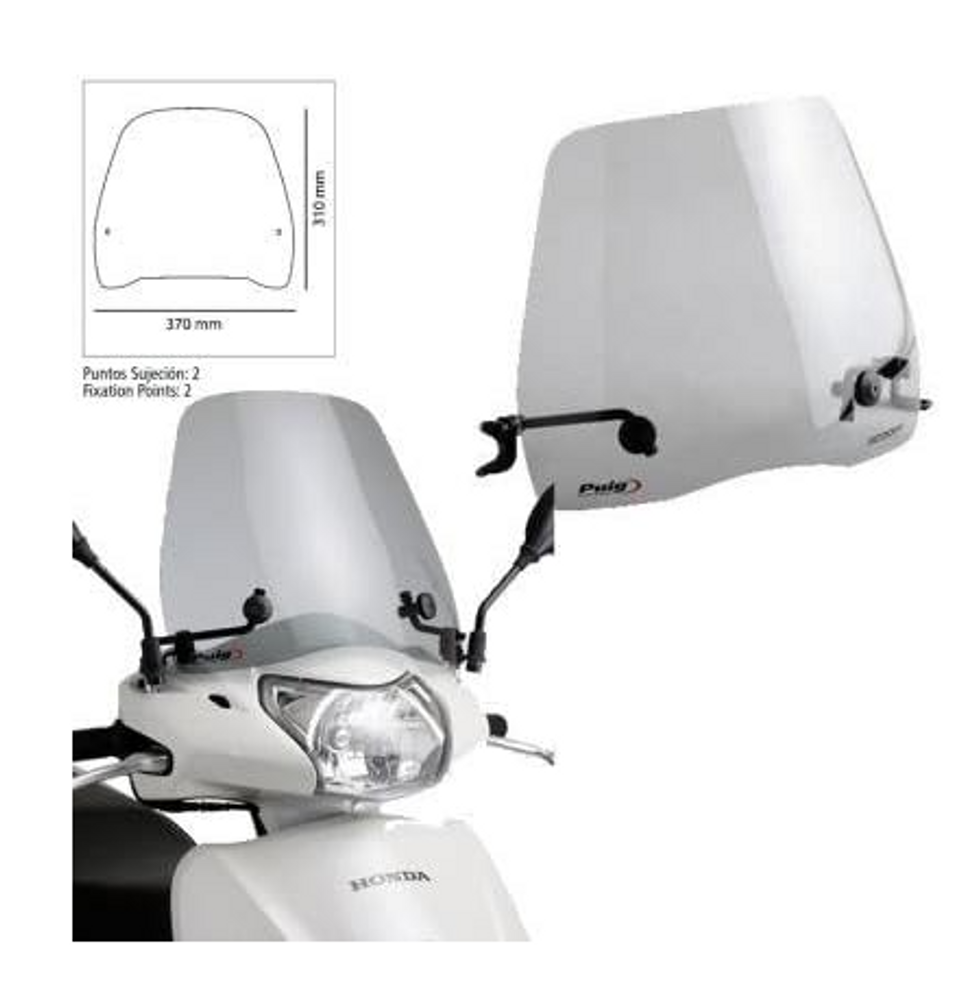 PUIG 6532W Rollerscheibe Trafic passend fuer DAELIM S FOUR Transparent