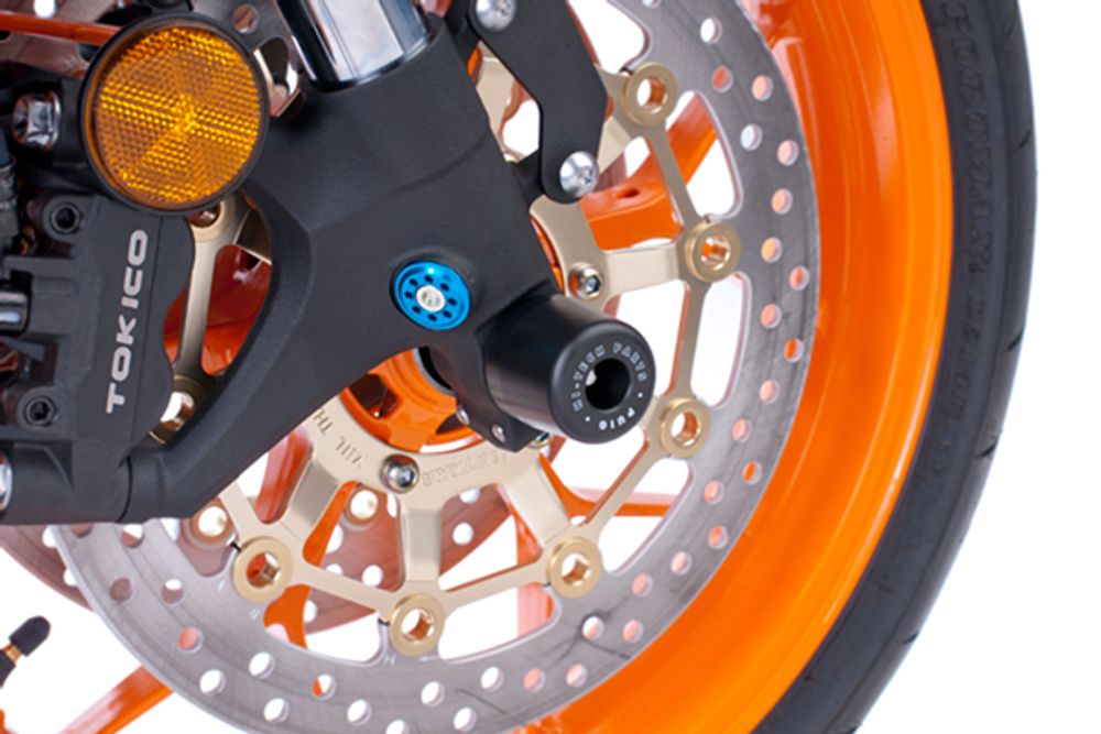 PU 6657N Achsprotektor Gabel kompatibel fuer Honda CBR 600RR 2013-2015 schwarz