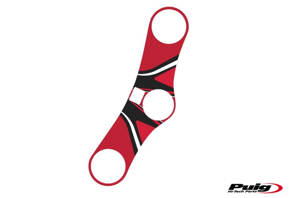 PUIG 6966R Radikal Yoke Protector passend fuer HONDA CBR900RR FIREBLADE Rot