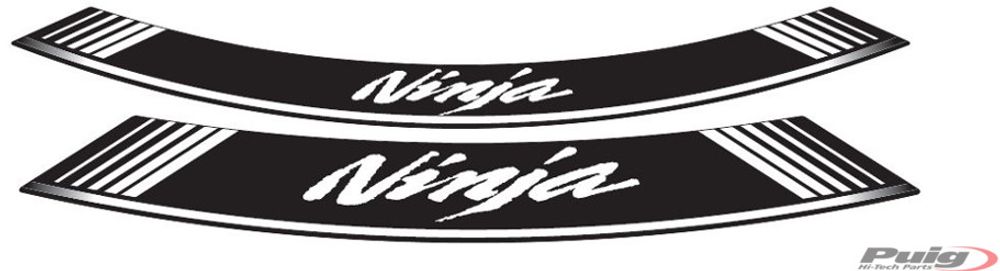 PUIG 5528B Rim Strips Specials passend fuer KAWASAKI NINJA 250R Weiss