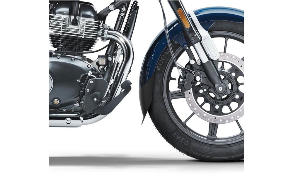 PUIG 21846N Verlängerung des vorderen Schutzblechs passend fuer ROYAL ENFIELD SUPER METEOR 650 Schwarz