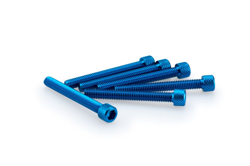 PUIG 0421A Muttern aus Anodisierten Aluminium passend fuer UNIVERSAL UNIVERSAL Blau