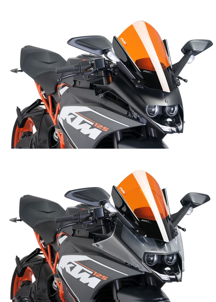 PUIG 7004T Z-Racing Scheibe passend fuer KTM RC125 Orange