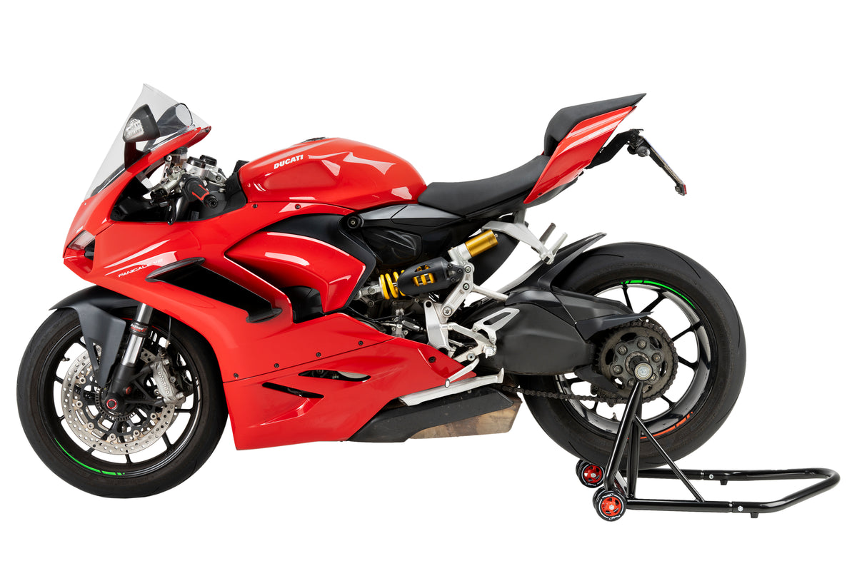 PUIG 7362N Hinterer Montageständer für Einarmschwinge mit Antrieb auf der linken Seite passend fuer HONDA VFR800 Schwarz
