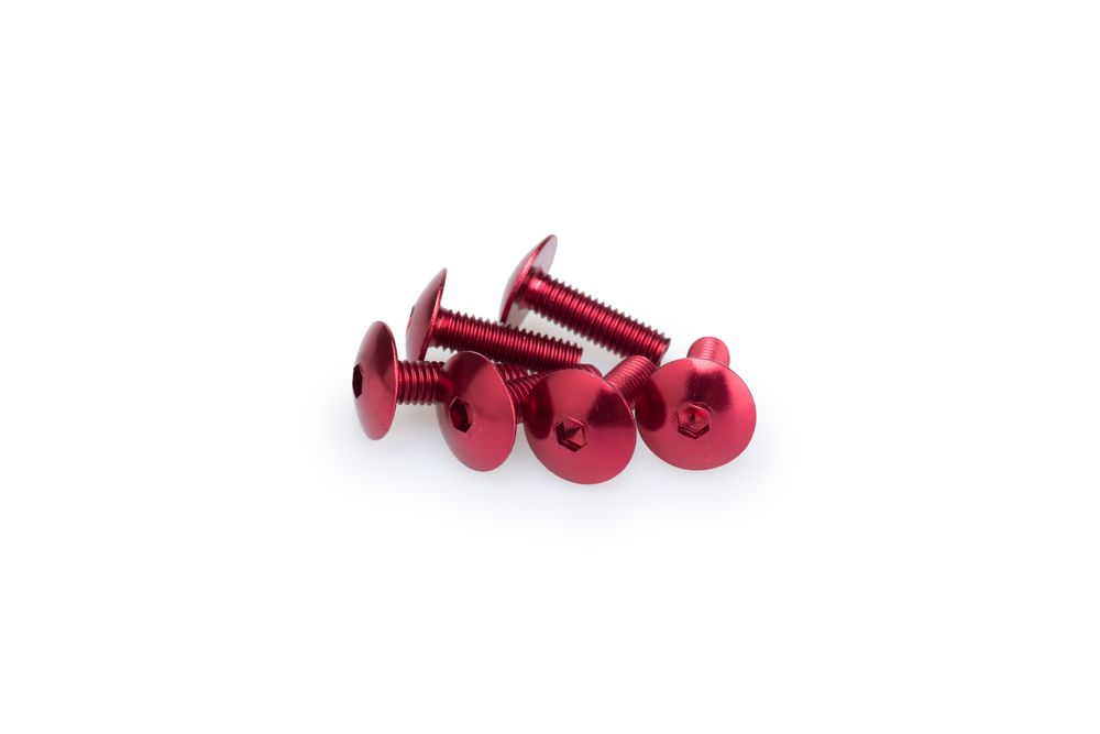 PUIG 0657R Muttern aus Anodisierten Aluminium passend fuer UNIVERSAL UNIVERSAL Rot