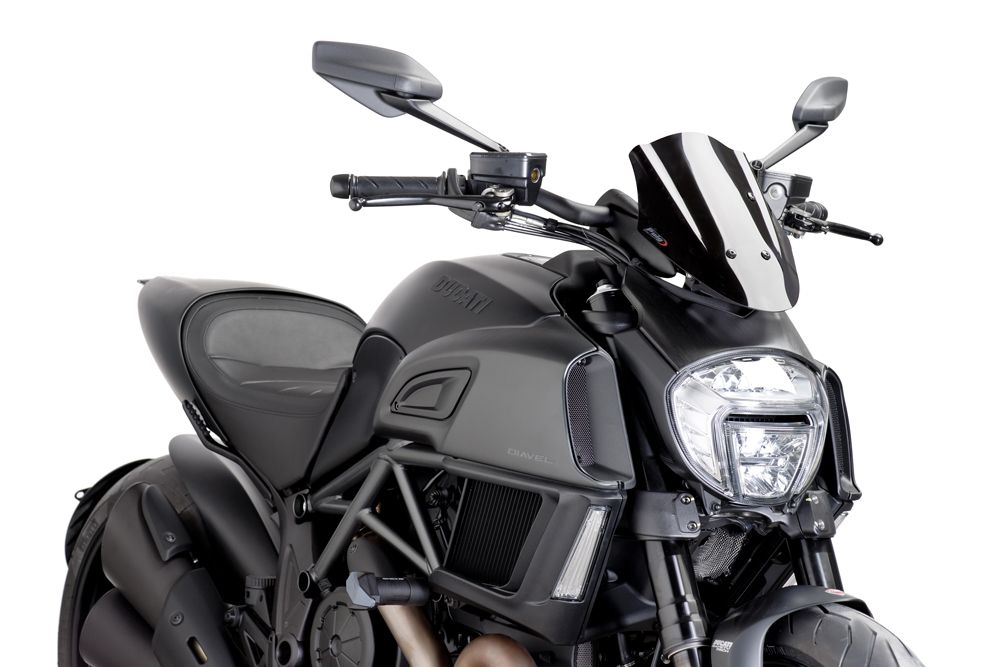 PUIG 7592N New Generation Verstellbare passend fuer DUCATI DIAVEL Schwarz