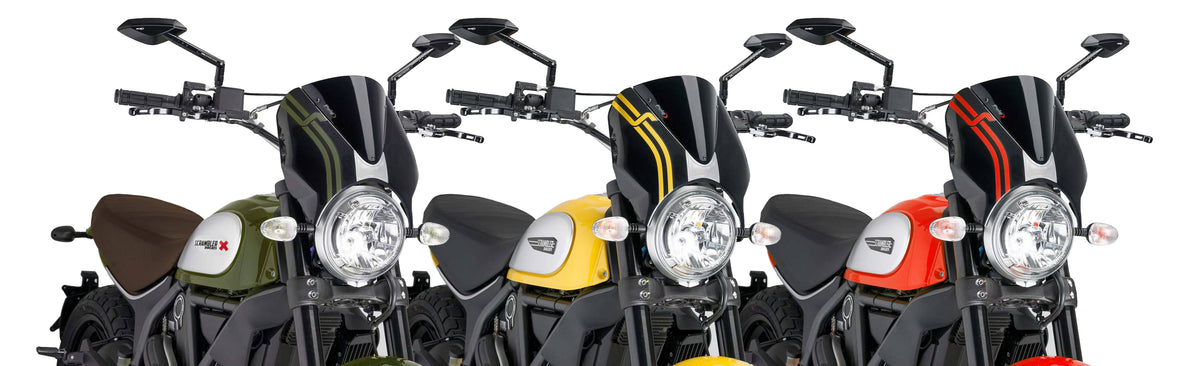 PUIG 7652N Retrovision passend fuer DUCATI SCRAMBLER ICON Schwarz