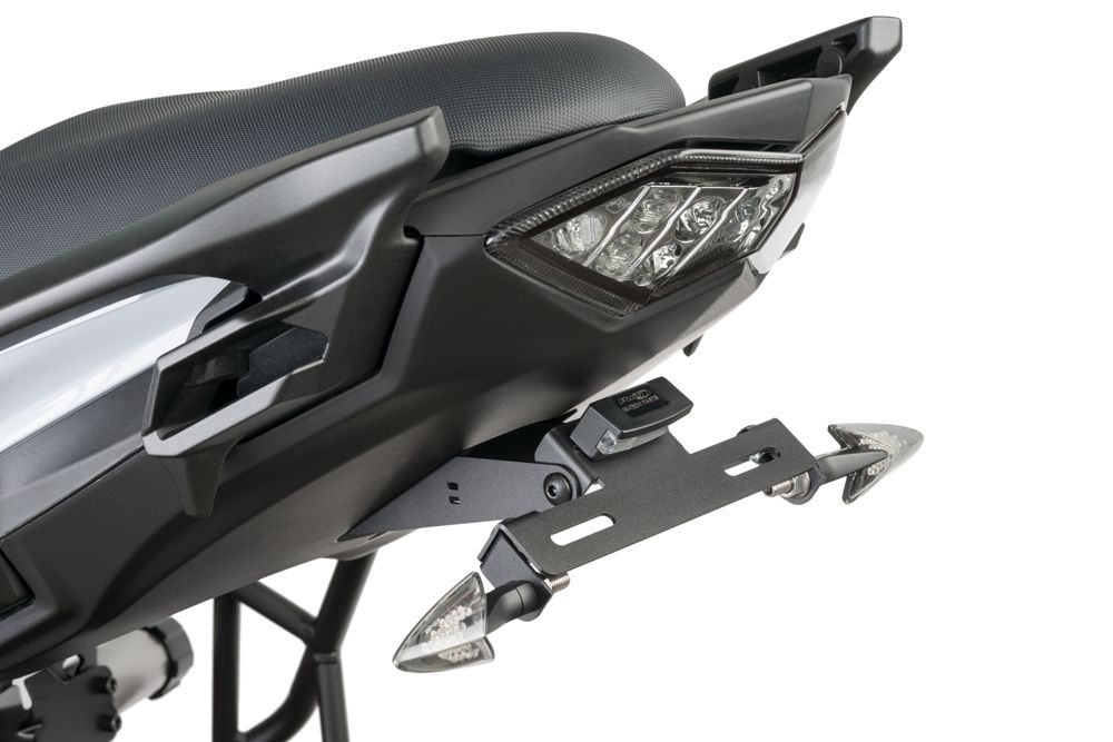 PUIG 7789N Kennzeichenhalters passend fuer KAWASAKI VERSYS 650 Schwarz