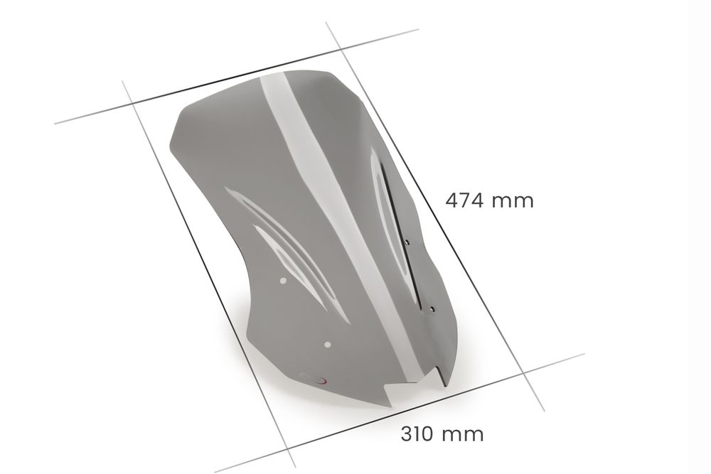 PUIG 21393H Tourenscheibe passend fuer KAWASAKI KLR 650 Getönt