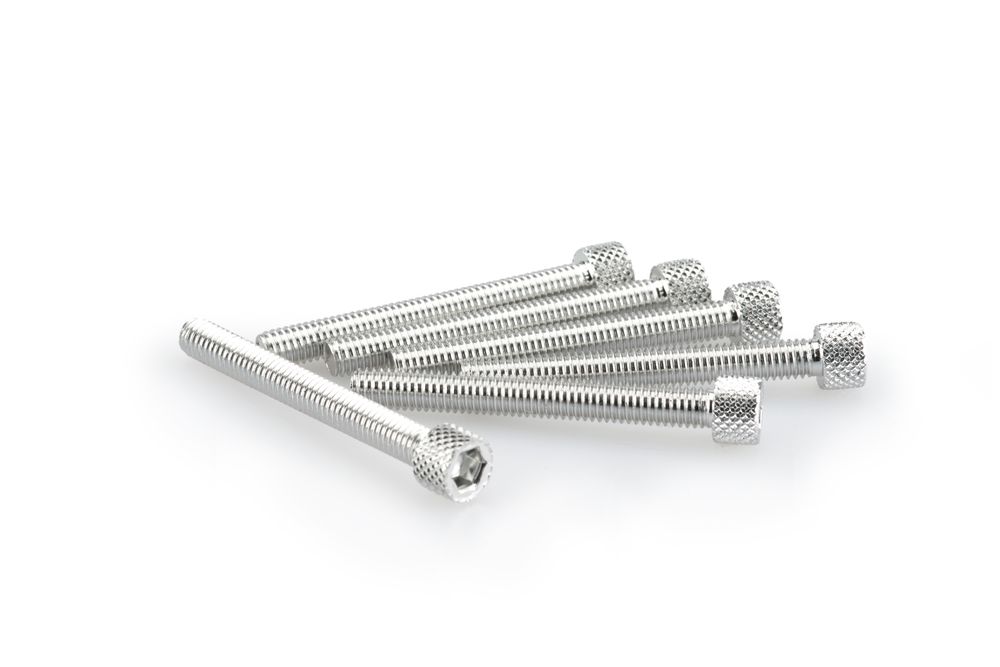 PUIG 0421P Muttern aus Anodisierten Aluminium passend fuer UNIVERSAL UNIVERSAL Silber