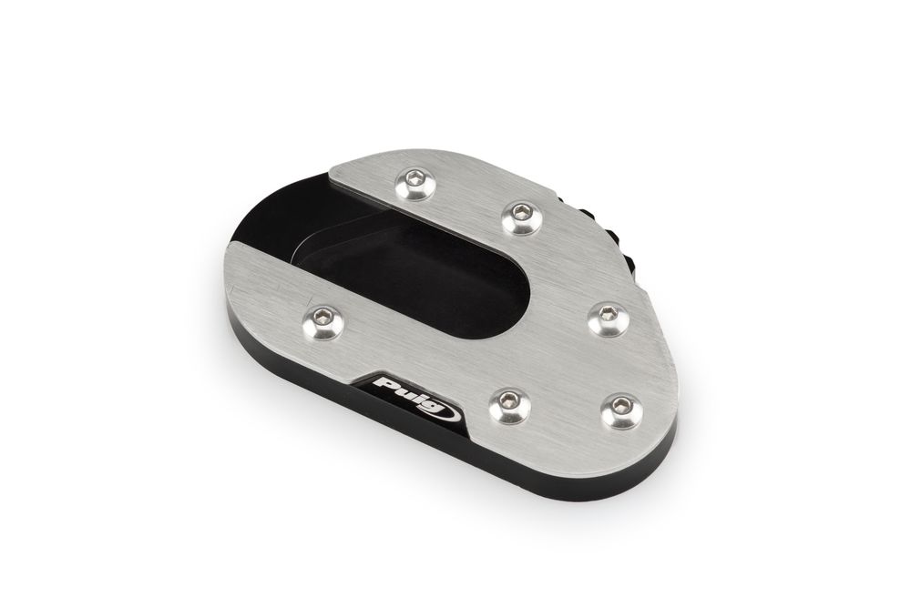 PUIG 20179N Fusstandverbreiterung mit Standardaufhängung passend fuer SUZUKI DL650 V-STROM Schwarz