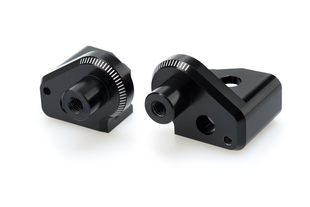 PUIG 7282N Vintage Fußrasten passend fuer YAMAHA XT660Z TENERE Schwarz