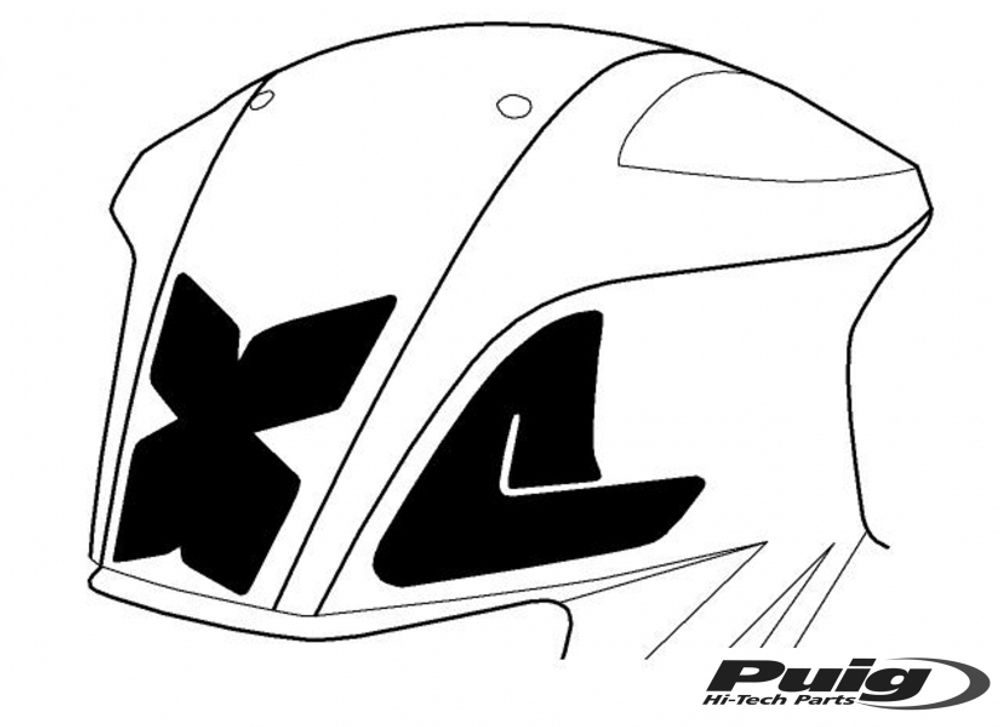 PUIG 8433C Spezifischer Tankschutz passend fuer BMW F800R Carbon look