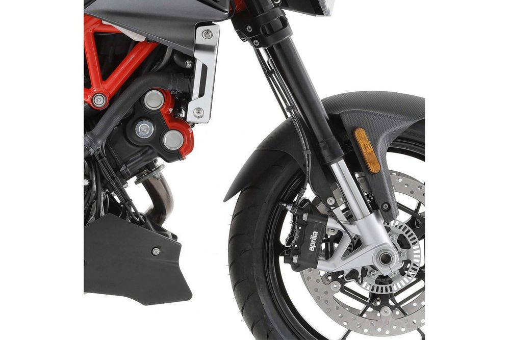 PUIG 20472N Verlängerung des vorderen Schutzblechs passend fuer APRILIA TUONO V4R Schwarz
