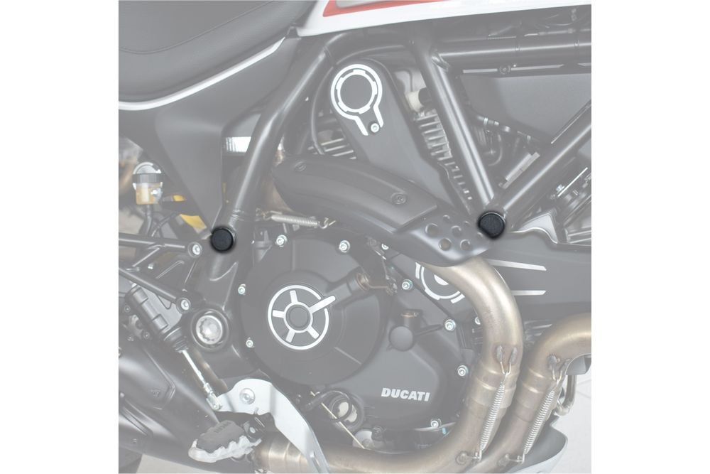 PUIG 9632N Verkleidungsaufsätzte passend fuer DUCATI SCRAMBLER ICON Schwarz