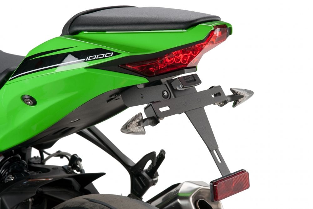 PUIG 8726N Kennzeichenhalters passend fuer KAWASAKI ZX-10R Schwarz