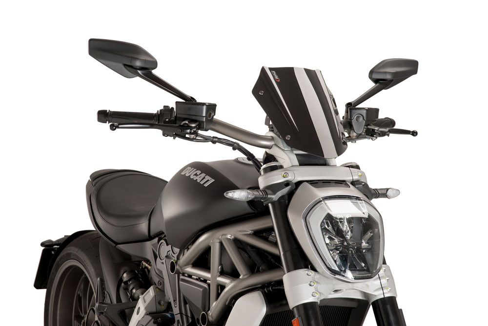 PUIG 8921N New Generation Verstellbare passend fuer DUCATI X DIAVEL Schwarz