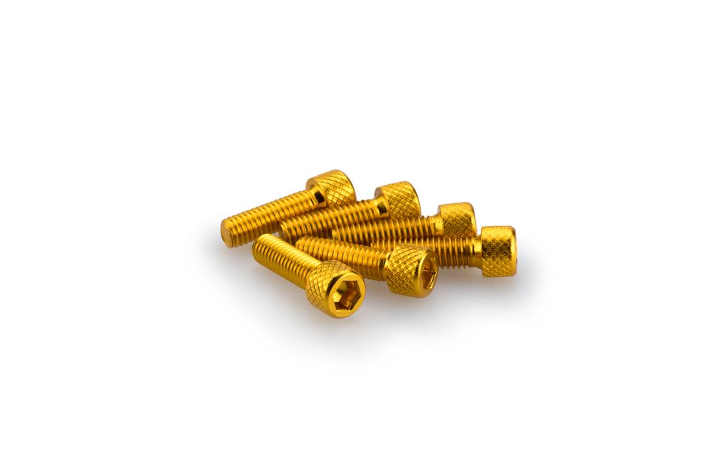 PUIG 0364G Muttern aus Anodisierten Aluminium passend fuer UNIVERSAL UNIVERSAL Gelb