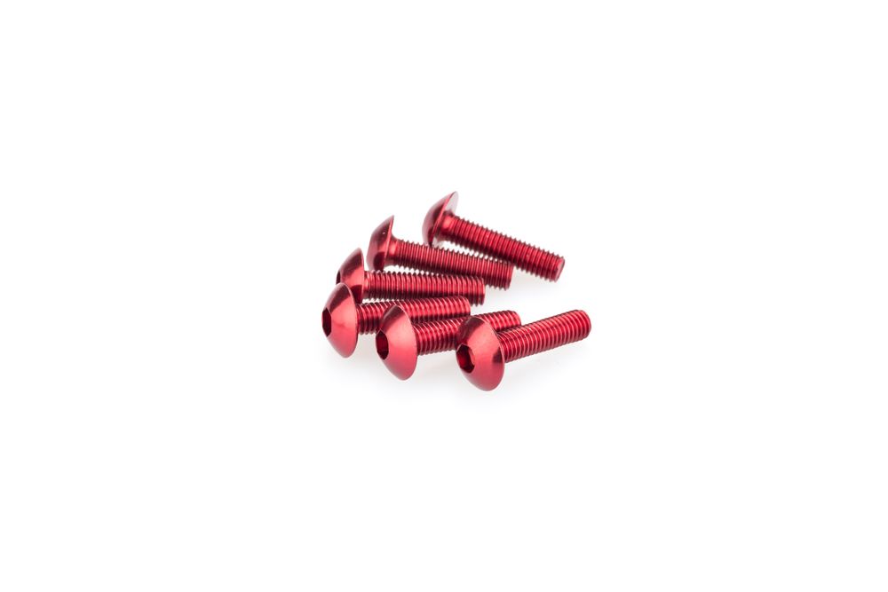 PUIG 0550R Muttern aus Anodisierten Aluminium passend fuer UNIVERSAL UNIVERSAL Rot