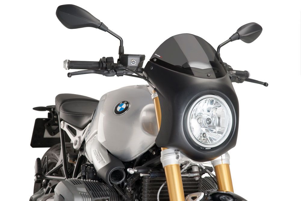 Puig 9160F Retro-Verkleidungscheibe Kompatibel/Ersatz für BMW R NINE T Stark getönt