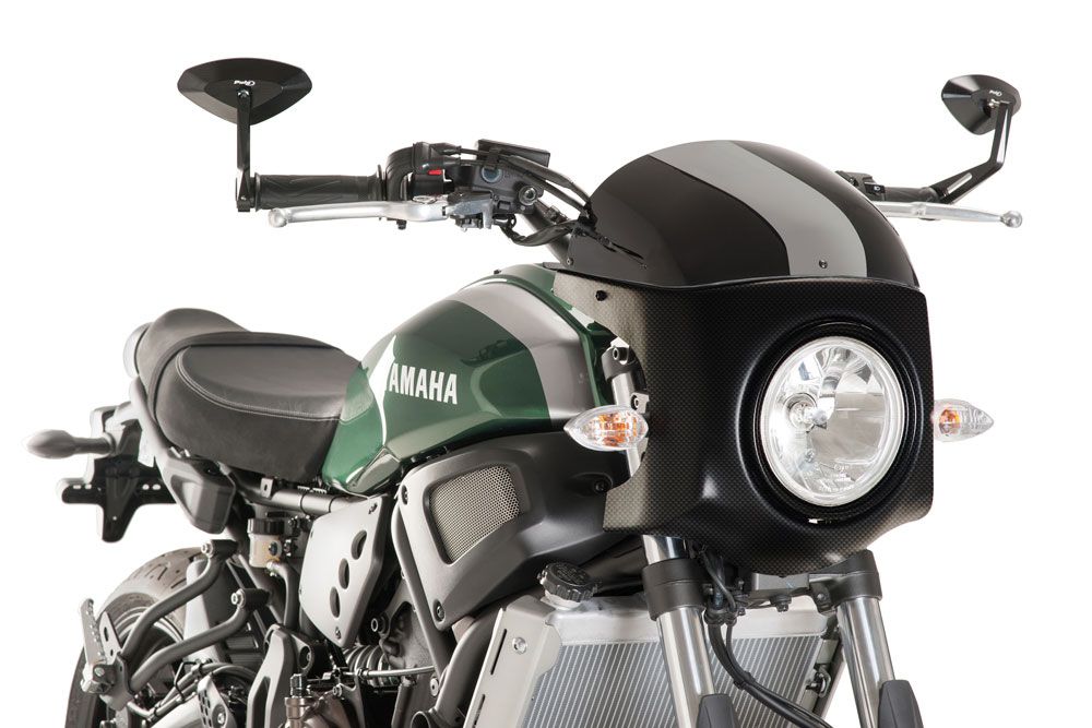 PUIG 9187N Retro-Verkleidungscheibe passend fuer YAMAHA XSR700 Schwarz