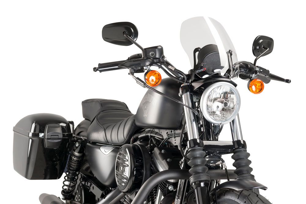 PUIG 9283W New Generation Touring passend fuer HARLEY DAVIDSON SPORTSTER 883 SUPERLOW XL883L Transparent