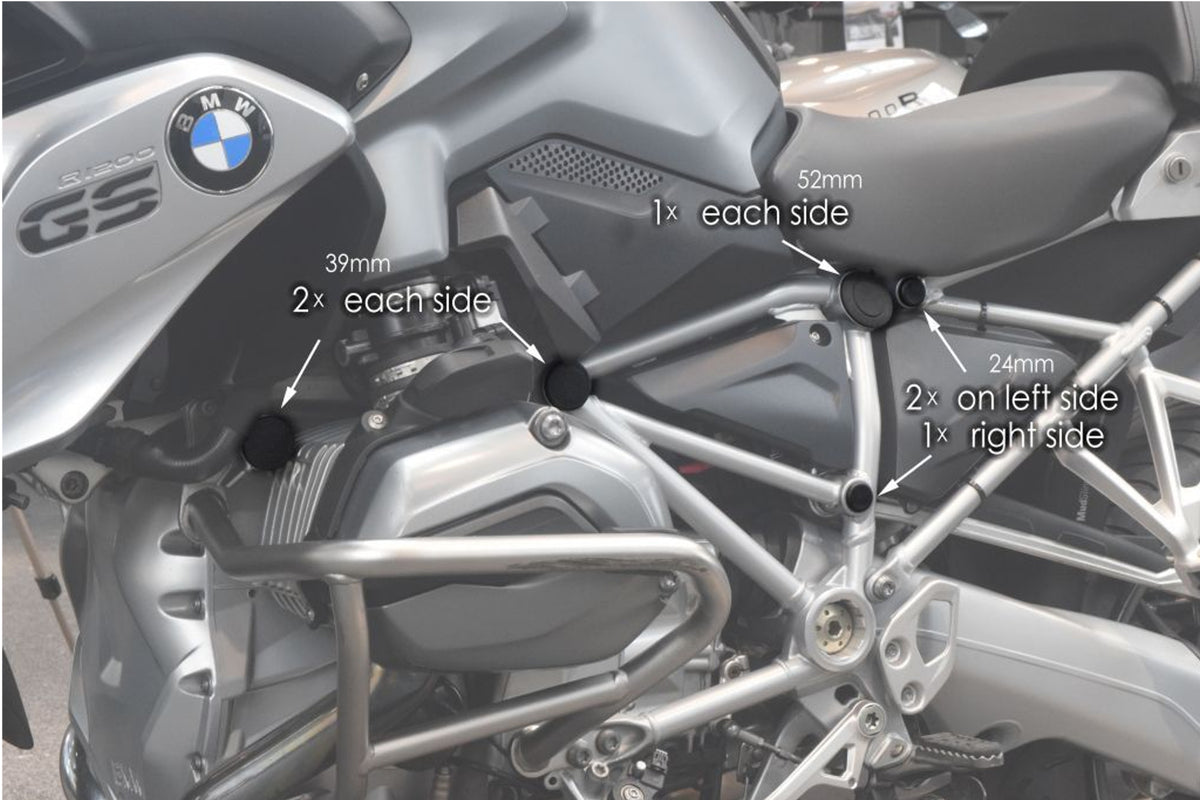 PUIG 9332N Verkleidungsaufsätzte passend fuer BMW R1200GS Schwarz