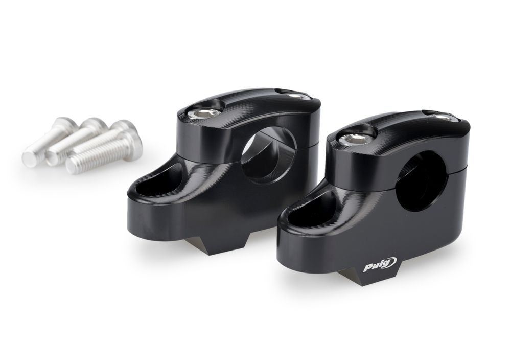 PUIG 21811N Pullback Lenkererhöhungen passend fuer BMW F750GS Schwarz