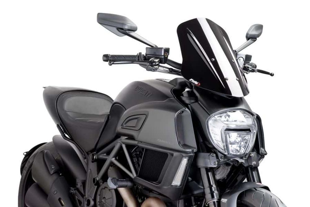 PUIG 7570N New Generation Verstellbare passend fuer DUCATI DIAVEL Schwarz