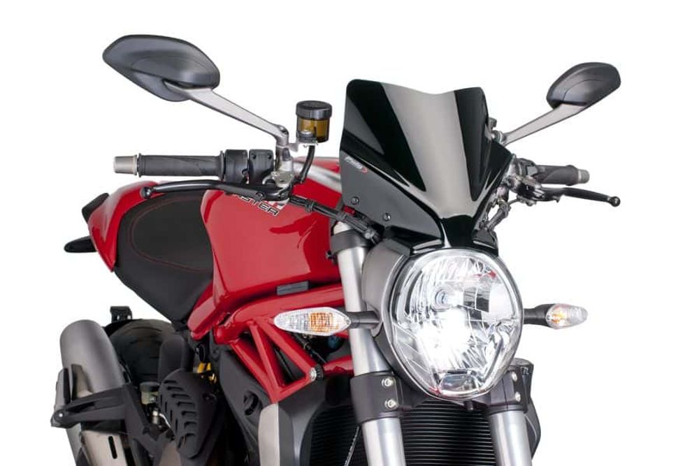 PUIG 7013N New Generation Sport passend fuer DUCATI MONSTER 1200 S Schwarz