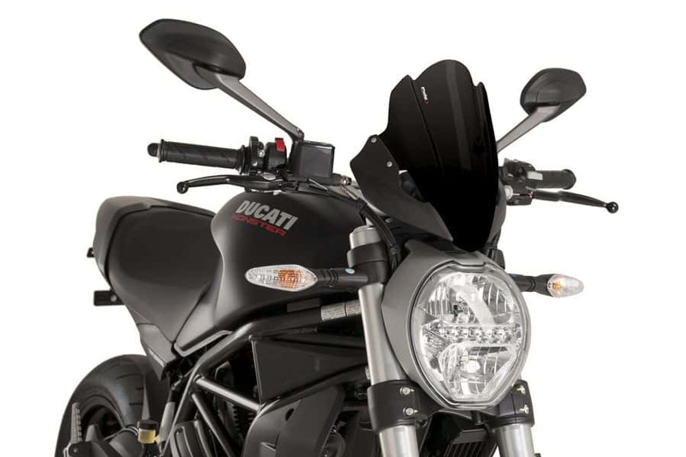 PUIG 8900N Sportscheibe passend fuer DUCATI MONSTER 1200 S Schwarz