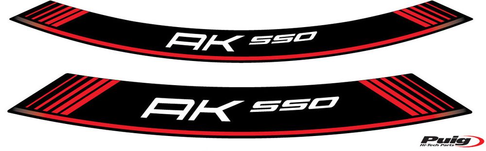 PUIG 9630R Rim Strips Specials passend fuer KYMCO AK550 PREMIUM Rot