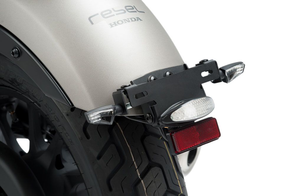 PUIG 9671N Kennzeichenhalters passend fuer HONDA CMX 500 REBEL Schwarz